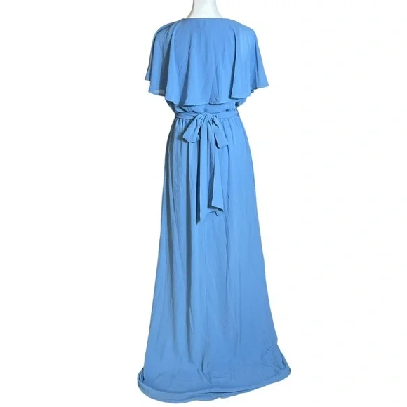 Show Me Your MuMu Audrey Wrap Maxi Dress in Coastal Blue, NWT, XS - Picture 2 of 8